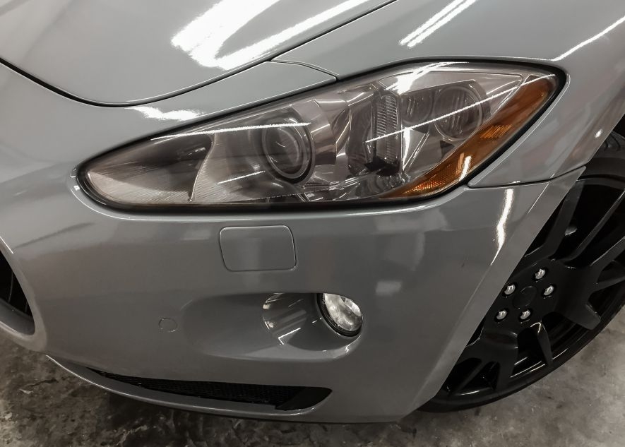 Maserati GranTurismo car vinyl wrapped in khaki green