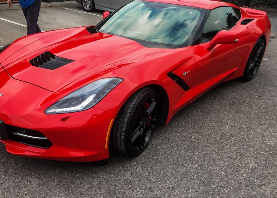 Chevrolet Corvette car with paint protection film applied