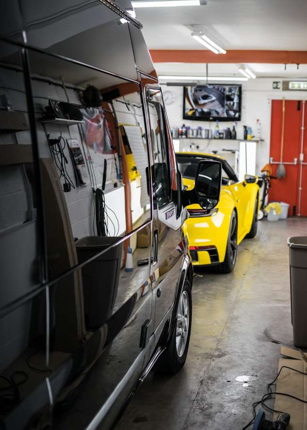 Ford Transit van with paintwork shine/gloss restored by paint correction, paint correction and Paintwork Enhancement
