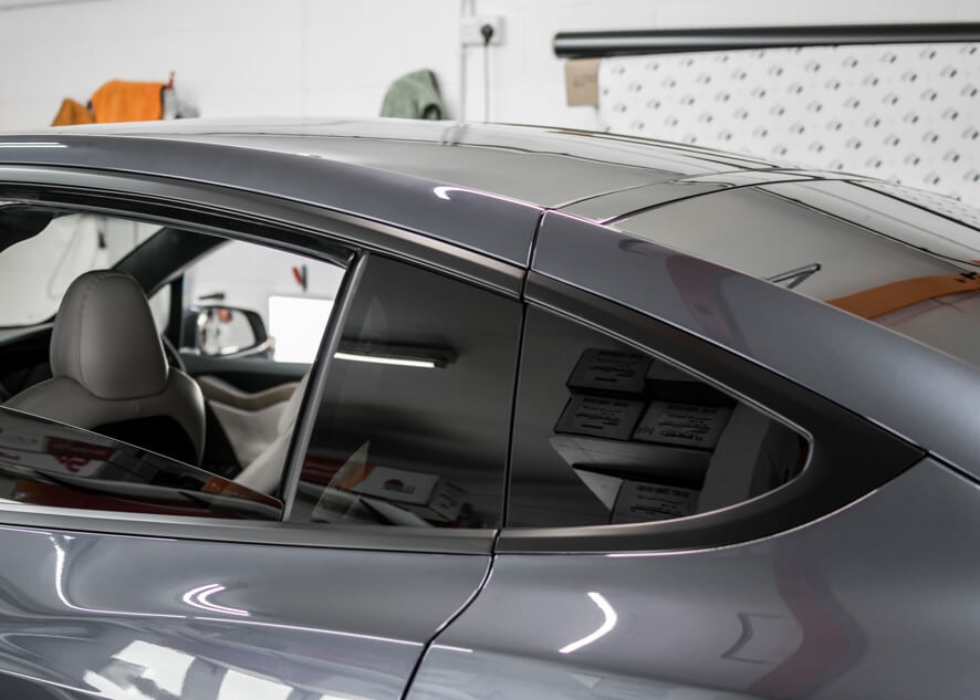 Tesla Model X after dechroming/chrome delete