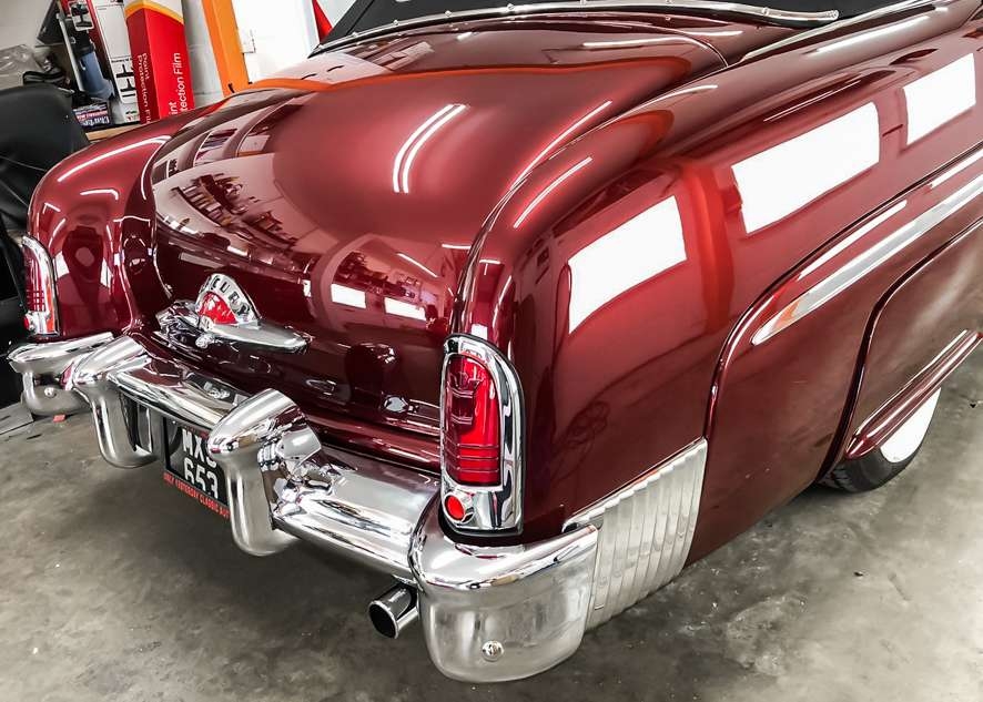 Mercury convertible classic car after polishing and detailing