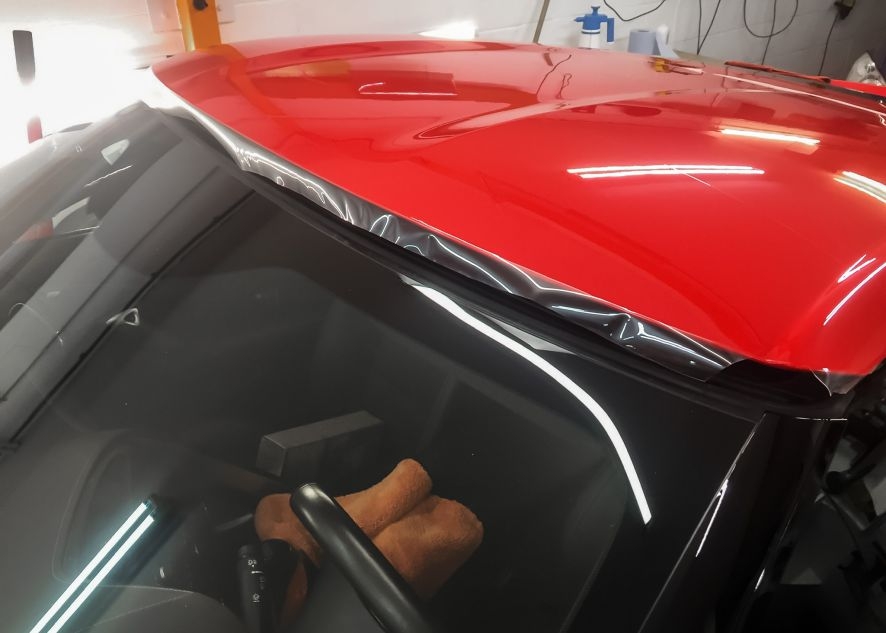 Chevrolet Corvette car having paint protection film applied