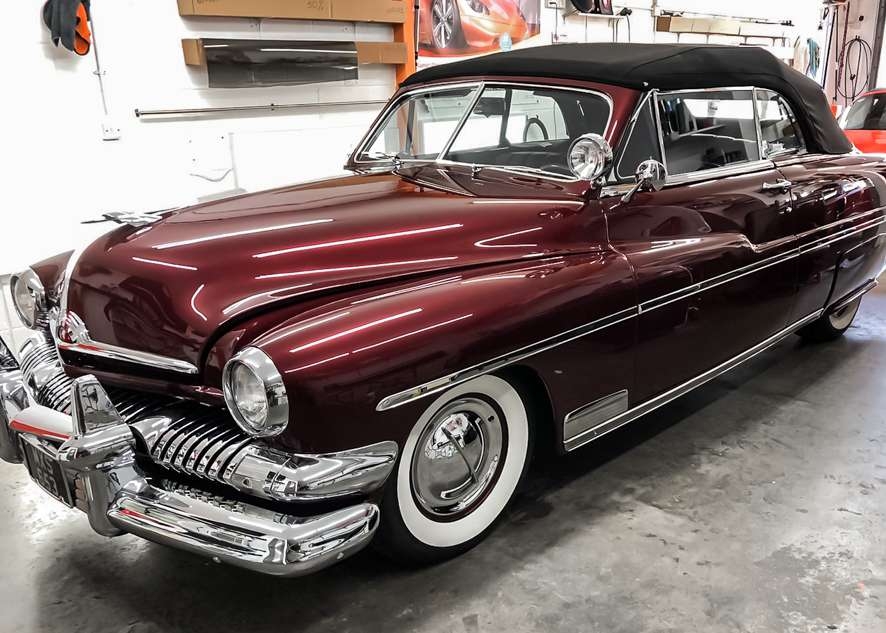 Mercury convertible classic car after restoration